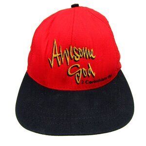 VTG Awesome God Hat 2 Corinthians 9:8 P Hats OSFA Adjustable Snap Religious Logo